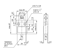 CNTD CZ-3102 Metal Gövde 2M Kablolu IP67 Makaralı Pimli Limit Switch