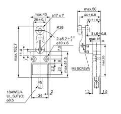 CNTD CZ-3104 Metal Gövde 2M Kablolu IP67 Açısal Kol Makaralı Limit Switch