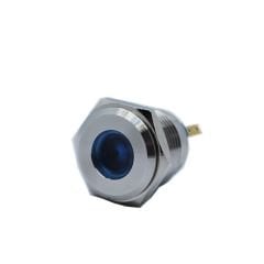 Butto J16-170P-BA2 IP67 16mm Yassı Kafa Metal Led Sinyal Lambası 220VAC Mavi