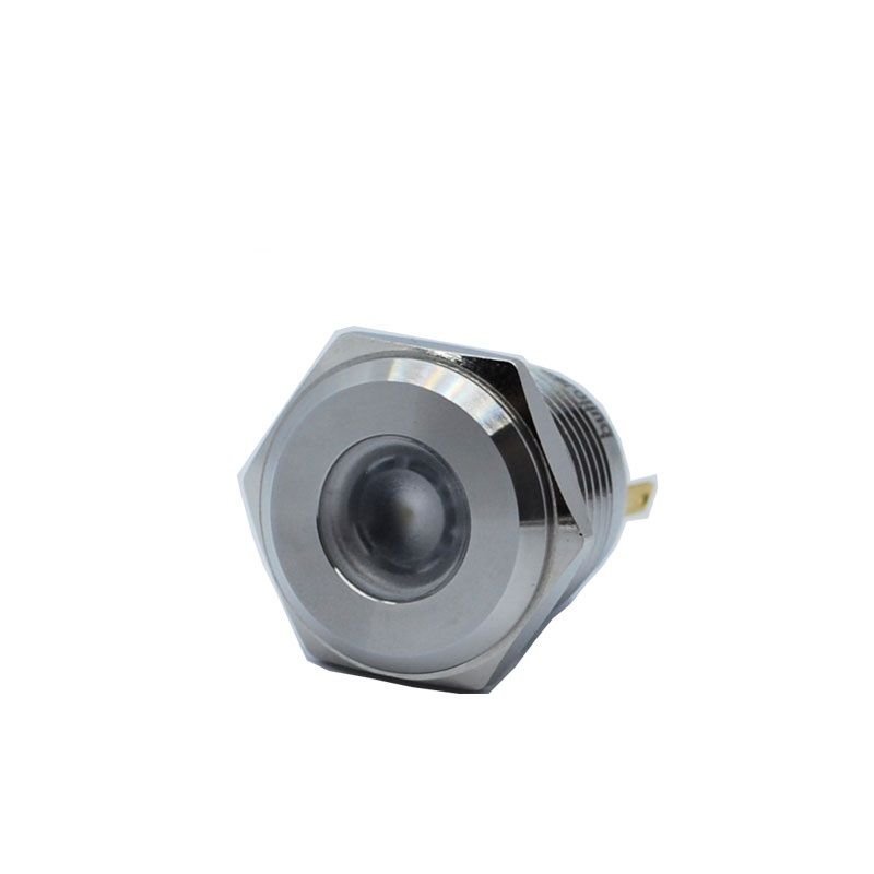 Butto J16-170P-WA2 IP67 16mm Yassı Kafa Metal Led Sinyal Lambası 220VAC Beyaz
