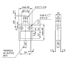 CNTD CZ-3112 Metal Gövde 2M Kablolu IP67 Kauçuk Korumalı Makaralı Pimli Limit Switch