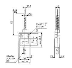 CNTD CZ-3169 Metal Gövde 2M Kablolu IP67 Telli Limit Switch