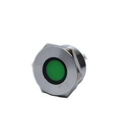 Butto J22-170P-GA2 IP67 22mm Yassı Kafa Metal Led Sinyal Lambası 220VAC Yeşil