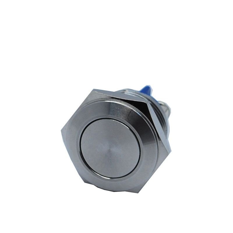 Butto EJ16-211A IP67 16mm Düz Kafa Metal Yaylı Buton Işıksız Nikel