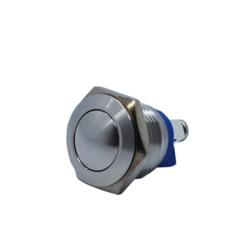 Butto EJ16-231A IP67 16mm Bombe Kafa Metal Yaylı Buton Işıksız Nikel