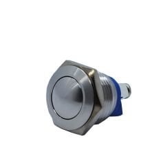 Butto EJ16-231A IP67 16mm Bombe Kafa Metal Yaylı Buton Işıksız Nikel