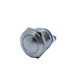 Butto EJ19-231A IP67 19mm Bombe Kafa Metal Yaylı Buton Işıksız Nikel