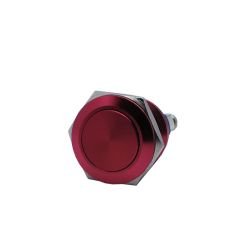 Butto EJ19-211A-R IP67 19mm Düz Kafa Metal Yaylı Buton Işıksız Kırmızı