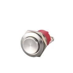 Butto EJ19-H-221A IP68 19mm Çıkık Kafa Metal Yaylı Buton Işıksız Nikel