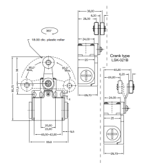 CNTD CLS-321 Geniş Gövde Açısal Kol Makaralı Limit Switch