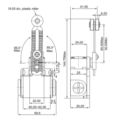 CNTD CLS-331 Geniş Gövde Açısal Ayarlı Kol Makaralı Limit Switch