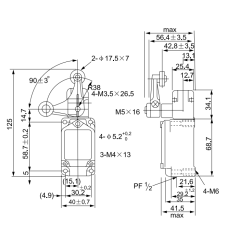 CNTD CWLCA32-41M Geniş Gövde Çatal Kol Çift Metal Makaralı Limit Switch