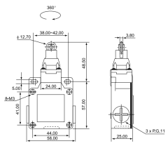 CNTD CSA-003 Geniş Gövde Dikey Doğrusal Metal Makaralı Limit Switch
