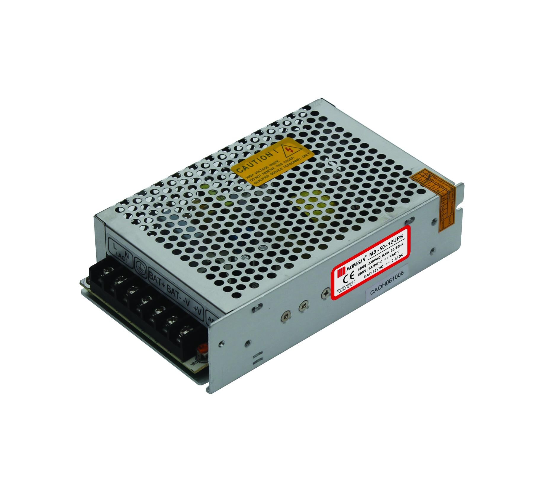 Mervesan MT-UPS-50-12 12VDC 4A UPS Fonksiyonlu Metal Kasa Güç Kaynağı
