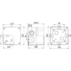 Mete Enerji 40201205 110X110X100mm IP67 Termoplastik Buat