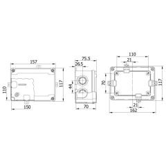 Mete Enerji 40201505 110X150X70mm IP67 Termoplastik Buat