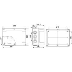 Mete Enerji 40203205 210X290X140mm IP67 Termoplastik Buat