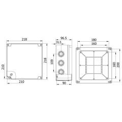 Mete Enerji 40205005 210X210X90mm IP67 Termoplastik Buat