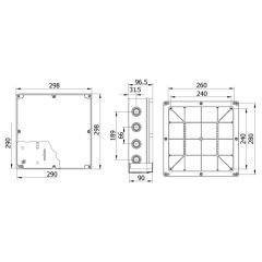 Mete Enerji 40207005 290X290X90mm IP67 Termoplastik Buat