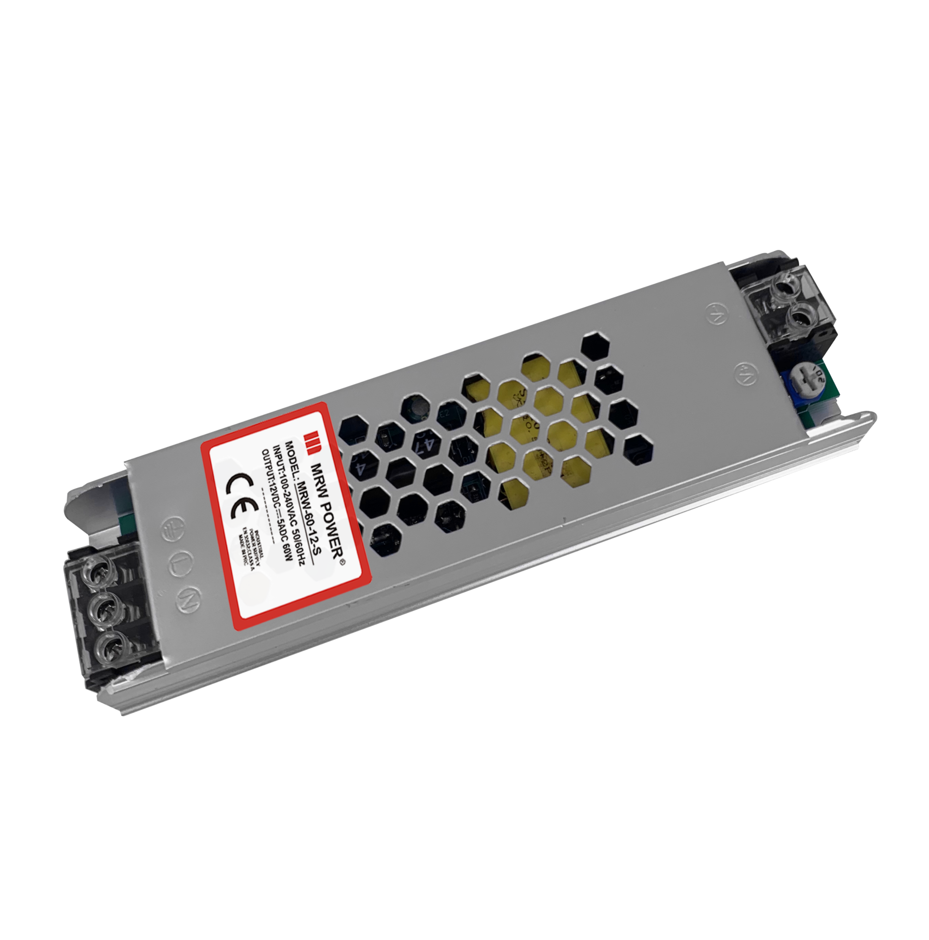 Mervesan MRW-60-12-S 12VDC 5A Slim Metal Kasa Güç Kaynağı