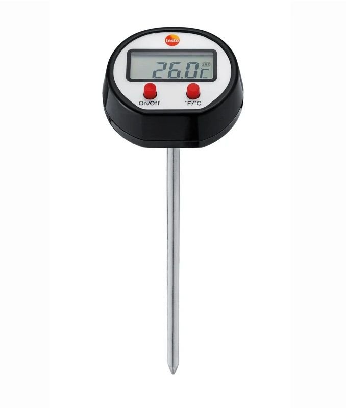 Testo Mini Göstergeli 12,5cm Daldırma/Batırma Tip Termometre