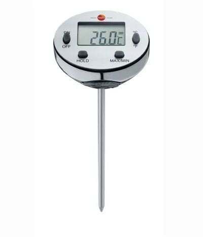 Testo Mini Göstergeli Su Geçirmez 12cm Daldırma/Batırma Tip Termometre