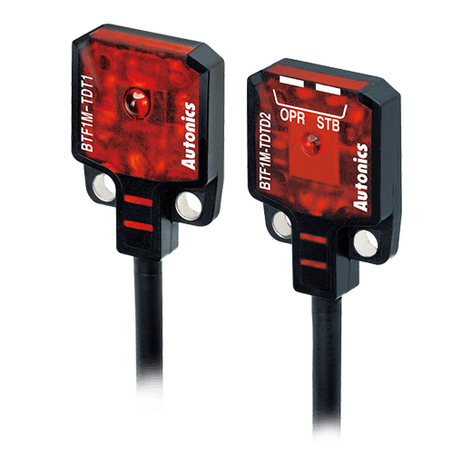 Autonics BTF1M-TDTD Karşılıklı 1M Algılama NPN Dark On Minyatür Kablolu Fotoelektrik Sensör