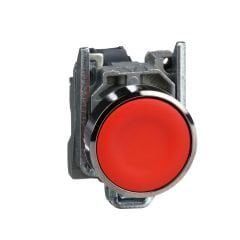 Schneider XB4-BA42 22mm Metal Yaylı Buton 1NC Kırmızı