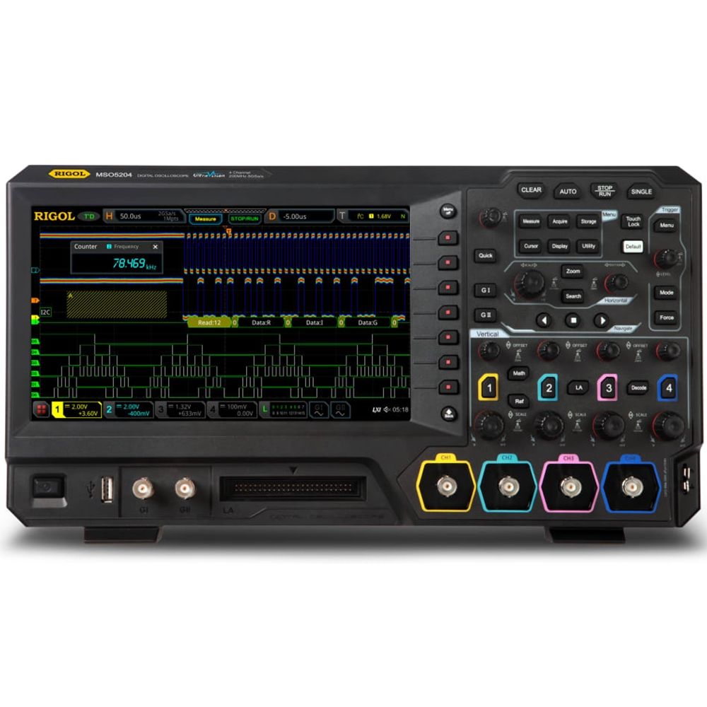 Rigol MSO5204 200MHz 4 Kanallı Dijital Osiloskop