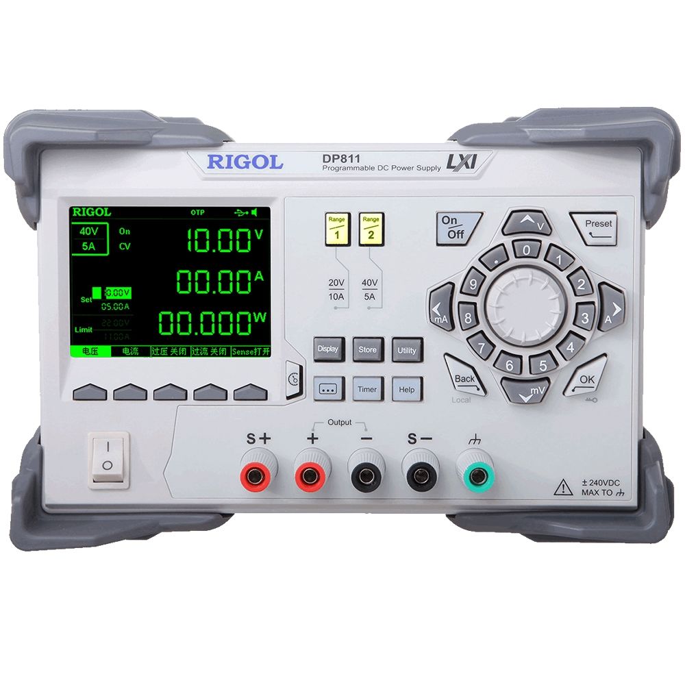 Rigol DP811 200W 40V 5A/20V 10A Tek Çıkışlı Çift Kademeli Programlanabilir DC Güç Kaynağı