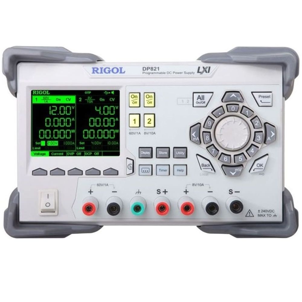 Rigol DP821 140W 8V 10A/60V 1A Çift Çıkışlı Programlanabilir DC Güç Kaynağı