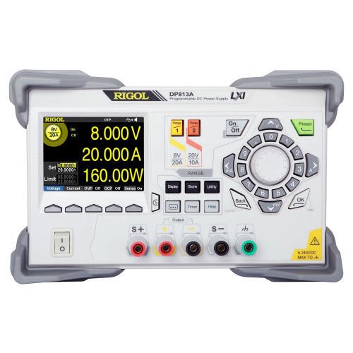 Rigol DP813A 200W 8V 20A/20V 10A Tek Çıkışlı Çift Kademeli Programlanabilir DC Güç Kaynağı