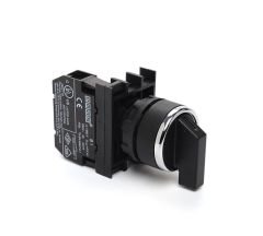 Emas B100S20 22mm Plastik 0-1 Kalıcı Mandal Buton 1NO Siyah