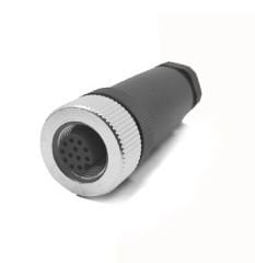 BNB-M1212FS M12 12 Pin Düz Dişi Sensör Soketi