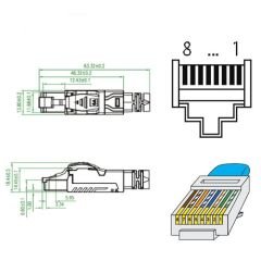 BNB-EESRJ8M Metal Endüstriyel RJ45 Soket